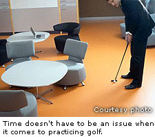 Practicing Golf