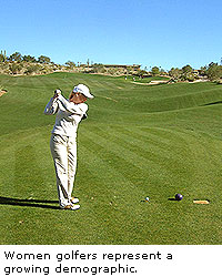 Women golfers represent a growing demographic.